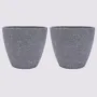 Premium Planter, Plant Pot, Indoor & Outdoor, Grey, Melamine, Set of 2 - Buy Online at Alikart