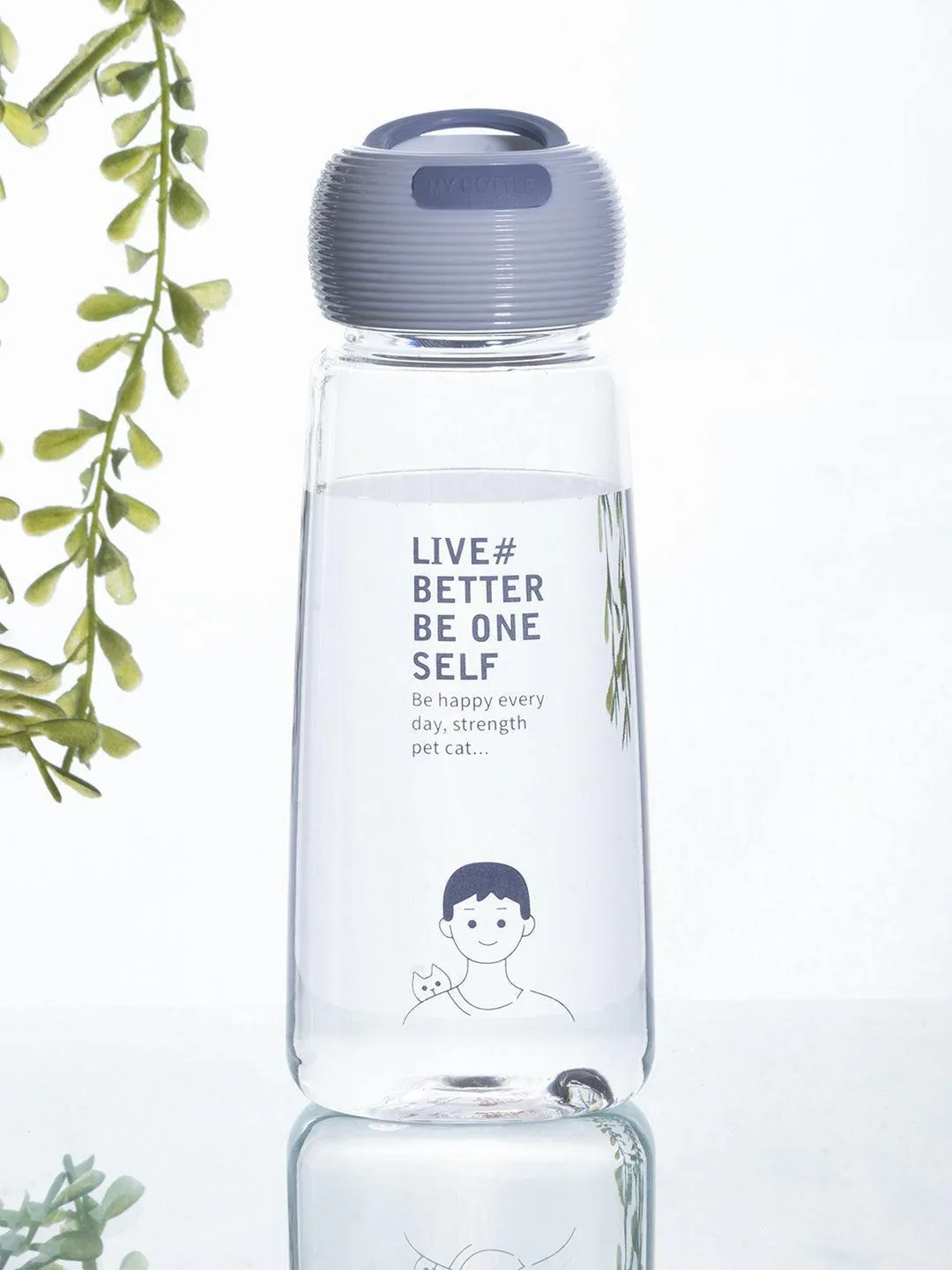 Plastic, Water Bottle 360 Ml, Quirky Quotes, Glossy : Finish, Multicolor - Detailed Feature View 8