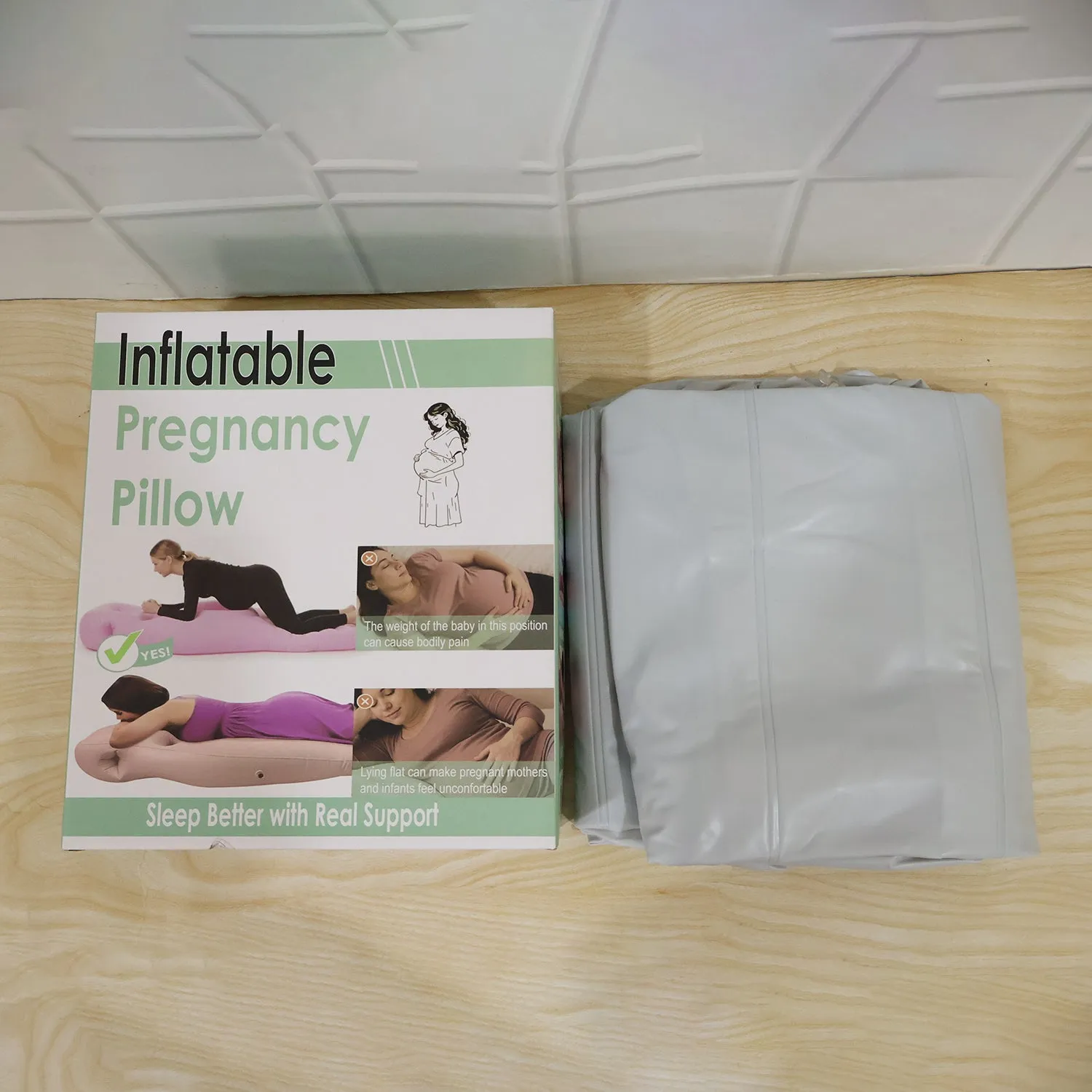 Inflatable Pregnancy Pillow Maternity Support Mat with Belly Hole (1 Pc) - Detailed Feature View 9