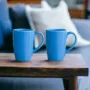 Premium Premium Blue Ceramic Coffee Mug Set of 2, 360ML, - Buy Online at Alikart