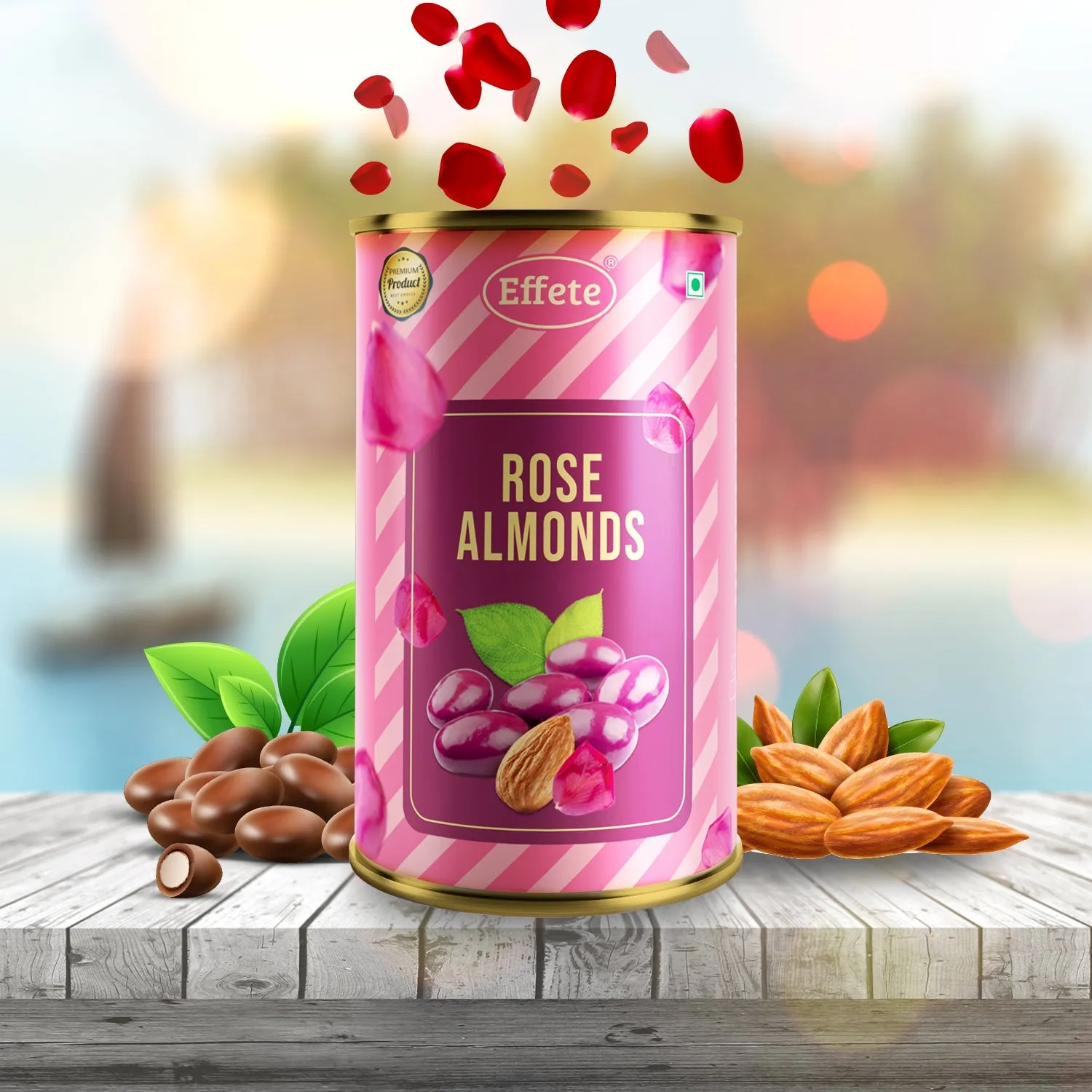 Premium Rose Almonds Chocolate – Crunchy & Fragrant Treat - Buy Online at Alikart