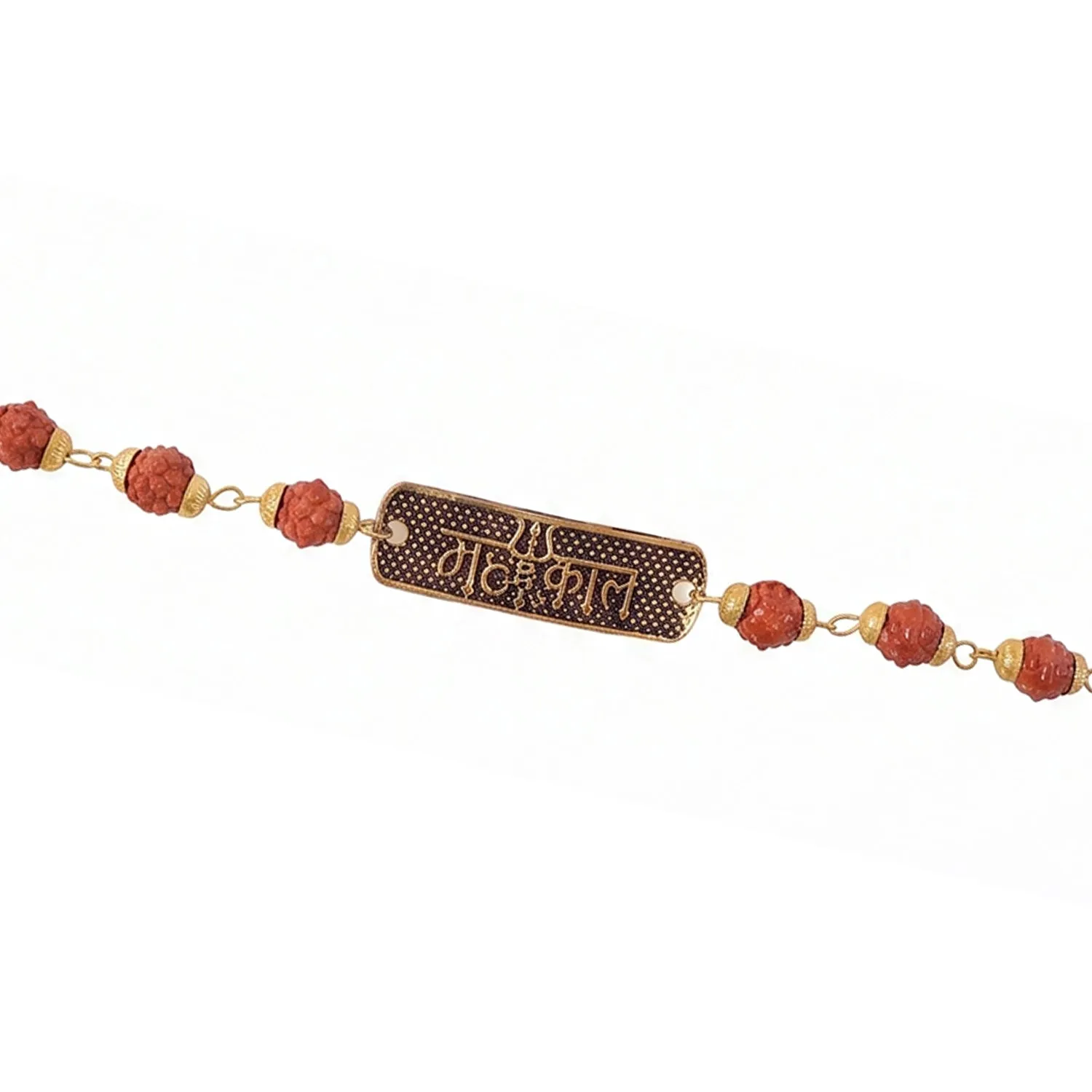 Jai Mahakal Rudraksha Rakhi – Oxidized Pendant for Brother on Raksha Bandhan - Detailed Feature View 4