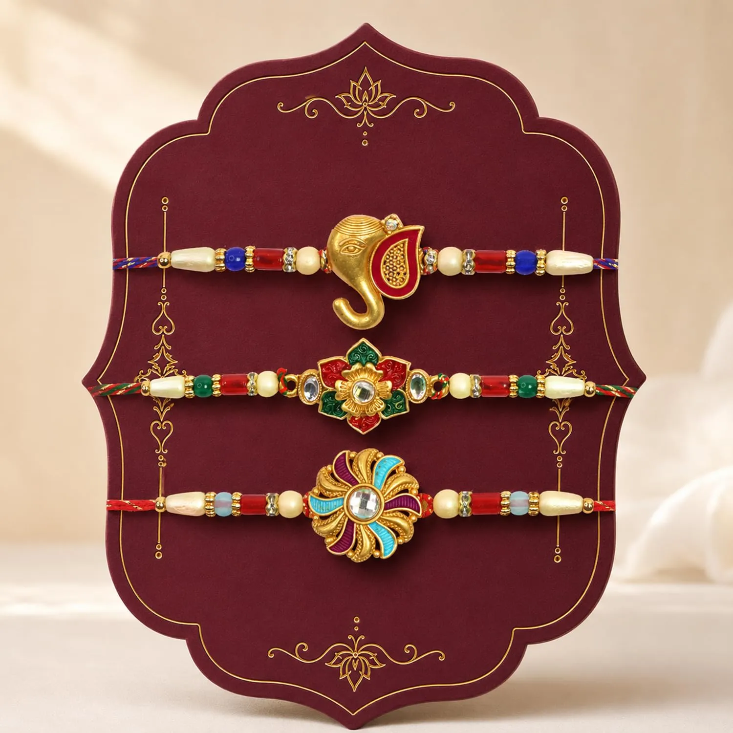 Premium Rakhi for Brother with Chocolate Beats 32gm - Rakshabandhan Gift Set, Pack of 7 - Buy Online at Alikart