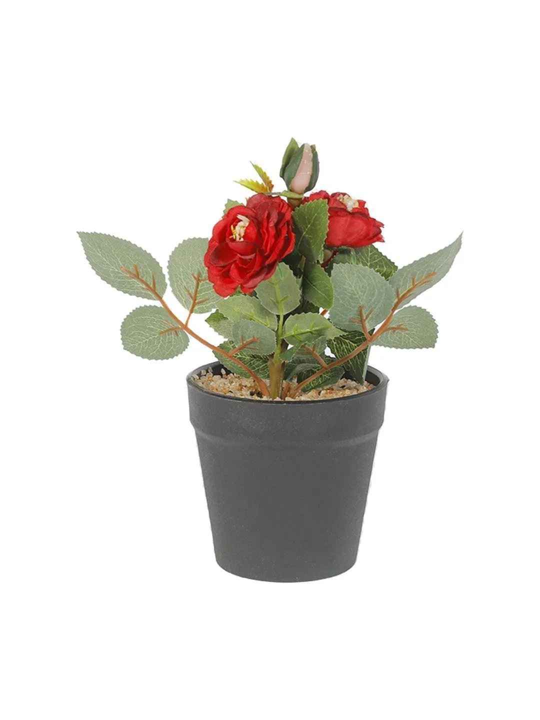 Realistic Artificial Bonsai Fake Rose Flower Plant Pot - Detailed Feature View 6