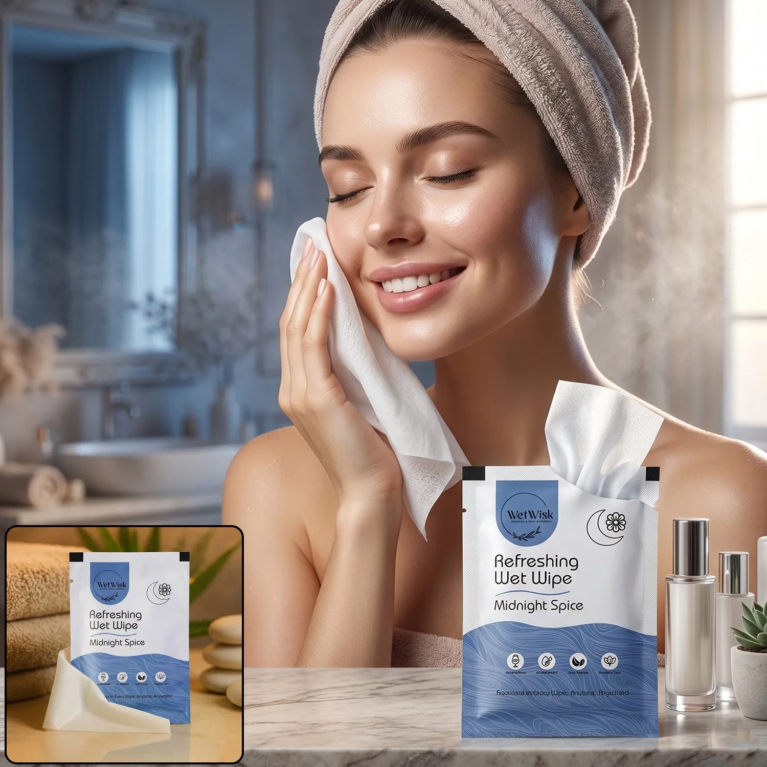 Premium Wet Wipes – Gentle Cleansing for Face, Body & Hands (1 Pc) - Buy Online at Alikart