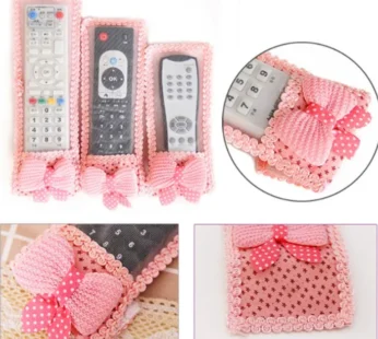 Remote Control Cover 3 Pcs Set – Soft Protective Case | Dustproof, Washable TV Remote Covers (Random Color)