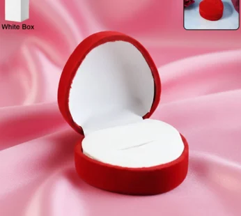 Heart-Shaped Velvet Jewellery Ring Box – Elegant Luxury Gift Case