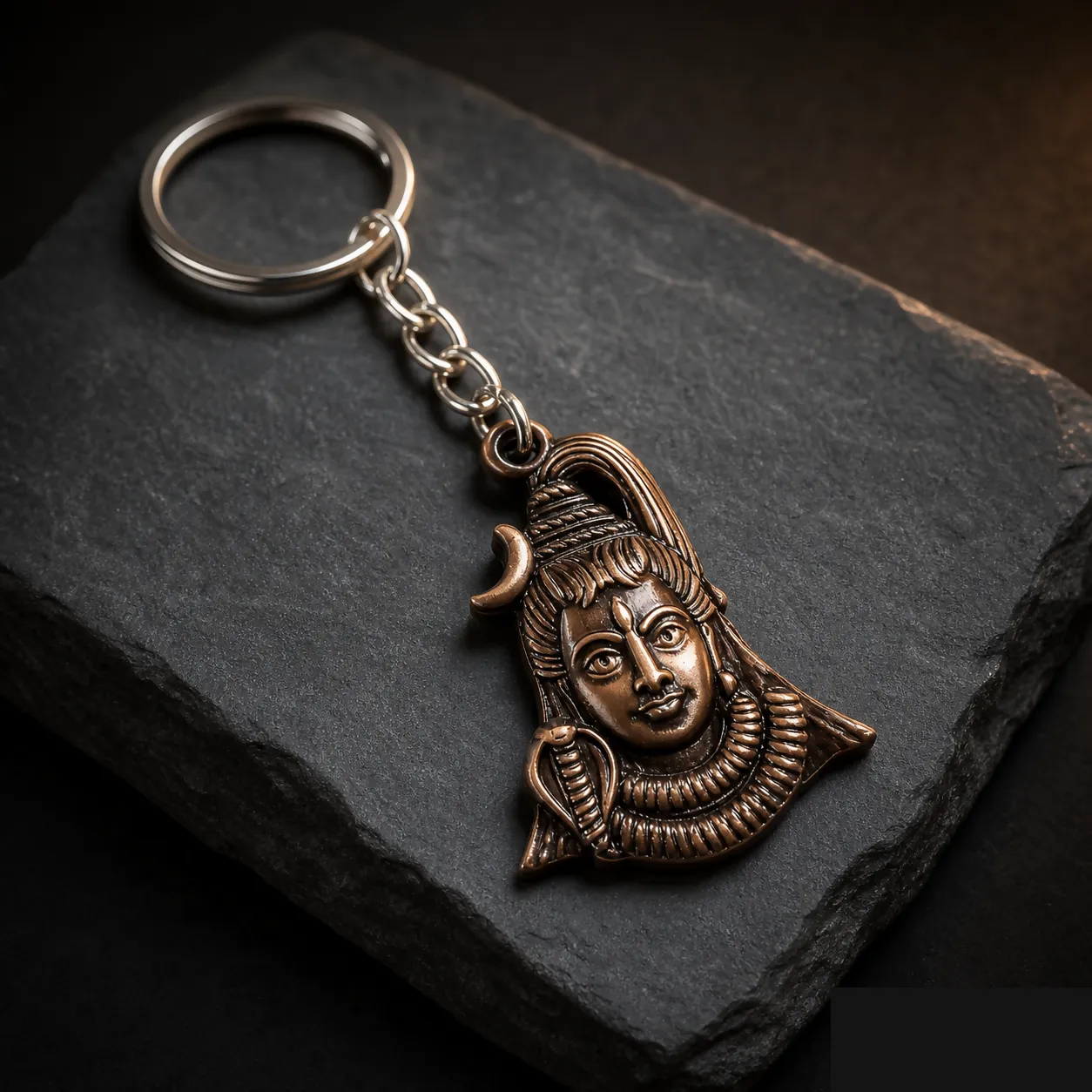Lord Shiva Metal Keychain Keychain for Car, Bike & Home Keys - Detailed Feature View 2