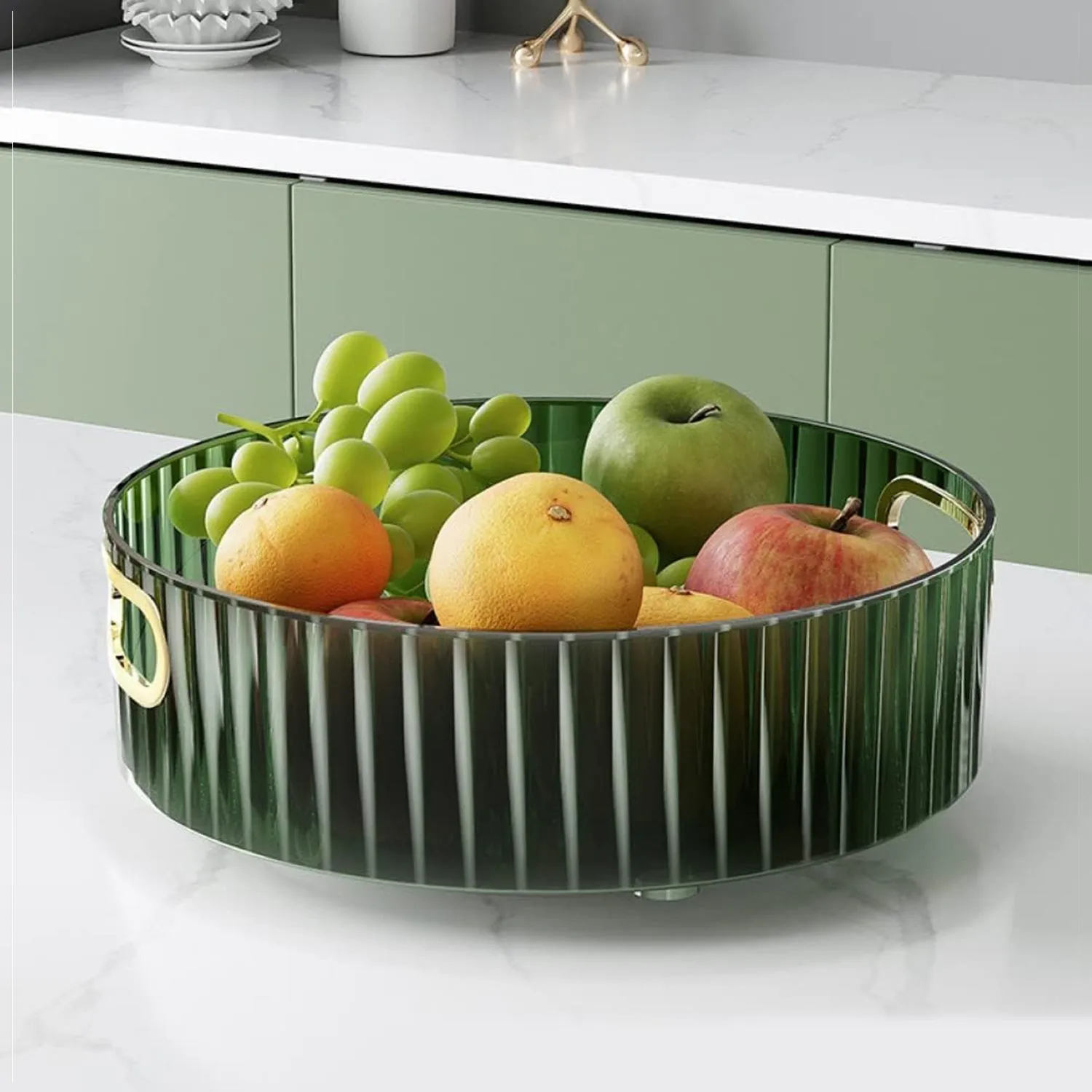 Rotating Storage Rack – Multipurpose Organizer with Handles - Detailed Feature View 3