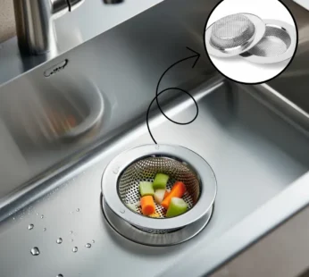 Round Stainless Steel Sink Strainer 11 CM – Rustproof Mesh Drain Filter & Anti-Clogging Hair Catcher Jali for Kitchen Sink