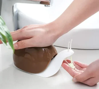 Snail-Shape Liquid Soap Dispenser – Cute Refillable Pump Bottle for Bathroom & Kitchen (Random Colour-Pack of 1)