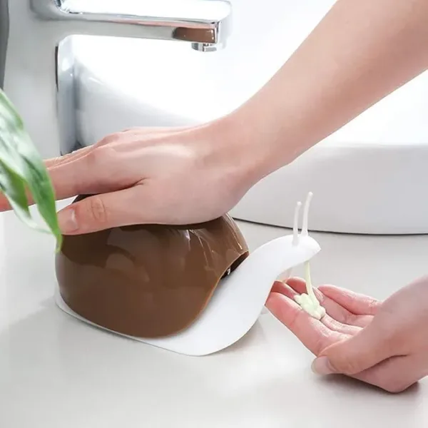 Snail-Shape Liquid Soap Dispenser – Cute Refillable Pump Bottle for Bathroom & Kitchen (Random Colour-Pack of 1)