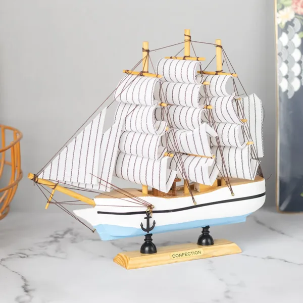 Sailing Boat Decorative Showpiece – White
