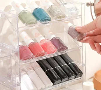 Display Shelf Stackable Holder – Desktop Organizer for Cosmetics, Office & Desk Accessories(Pack of 1)