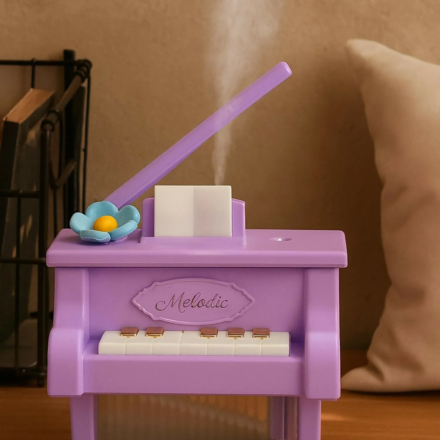 Premium Purple Piano Mini USB Humidifier – Ultra-Quiet with Night Light - Buy Online at Alikart