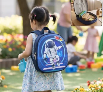 Kids School Backpack Sling Crossbody Bag Astronaut Print Hard Shell (1 Pc)