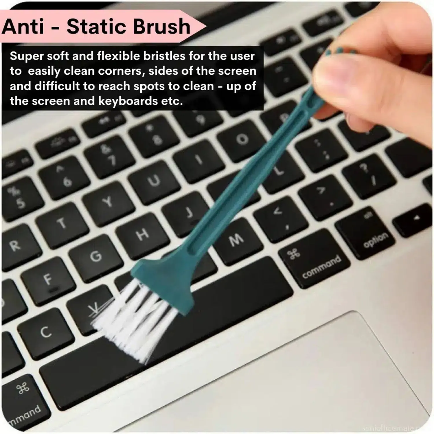 Screen Cleaner Spray – 3-in-1 Kit with Microfiber Cloth & Brush - Detailed Feature View 2