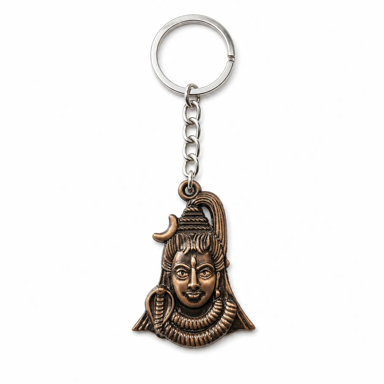 Lord Shiva Metal Keychain Keychain for Car, Bike & Home Keys - Detailed Feature View 4