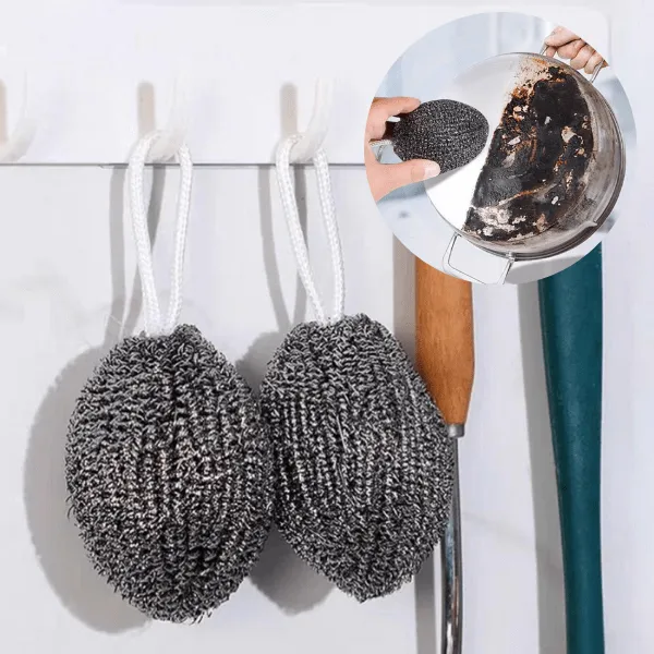 Premium Multipurpose Wire Ball Scrubber – Heavy-Duty Stainless Steel Cleaning Scrubber for Utensils, Cookware, Tiles & Kitchen Use - Buy Online at Alikart