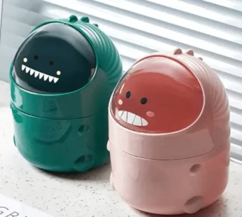 Mini Dinosaur Shape Organizer with Lid | Cute Multipurpose Plastic Storage Box for Kids & Home (Random Color-Pack of 1)