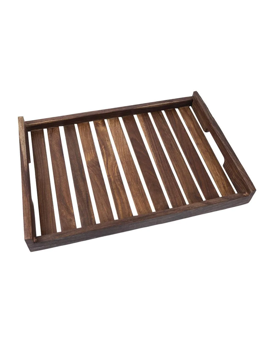 Sheesham Wood Handcrafted Large Serving Trays - Detailed Feature View 1