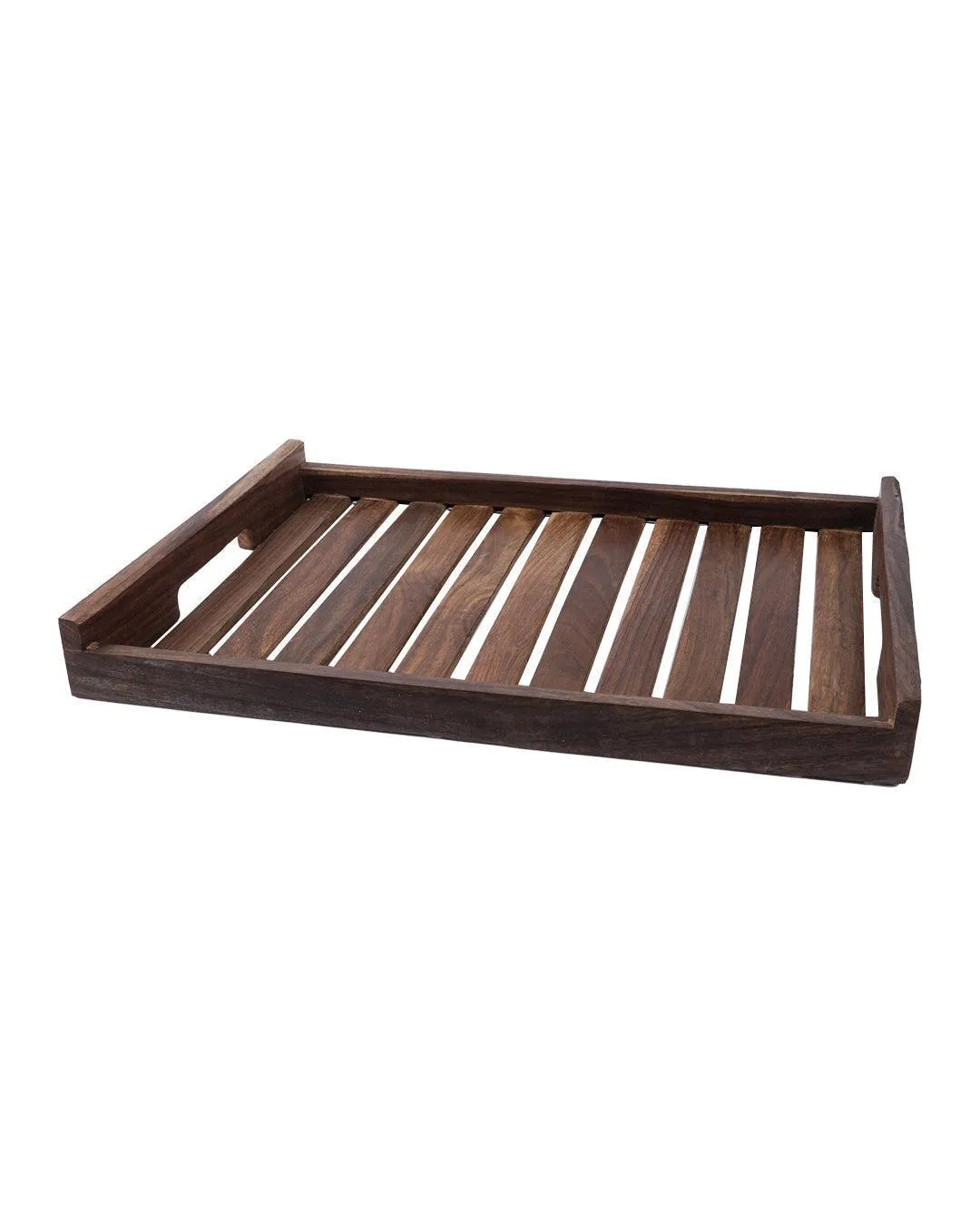 Sheesham Wood Handcrafted Large Serving Trays - Detailed Feature View 2