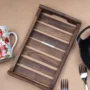Premium Sheesham Wood Handcrafted Small Serving Tray - Buy Online at Alikart