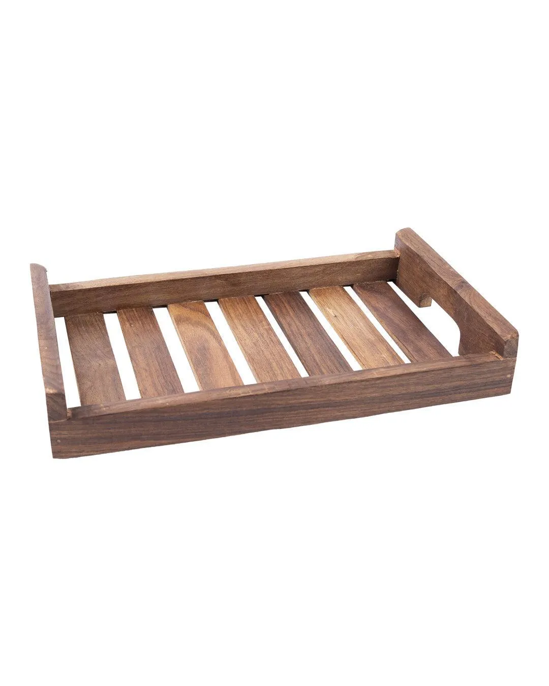 Sheesham Wood Handcrafted Small Serving Tray - Detailed Feature View 1