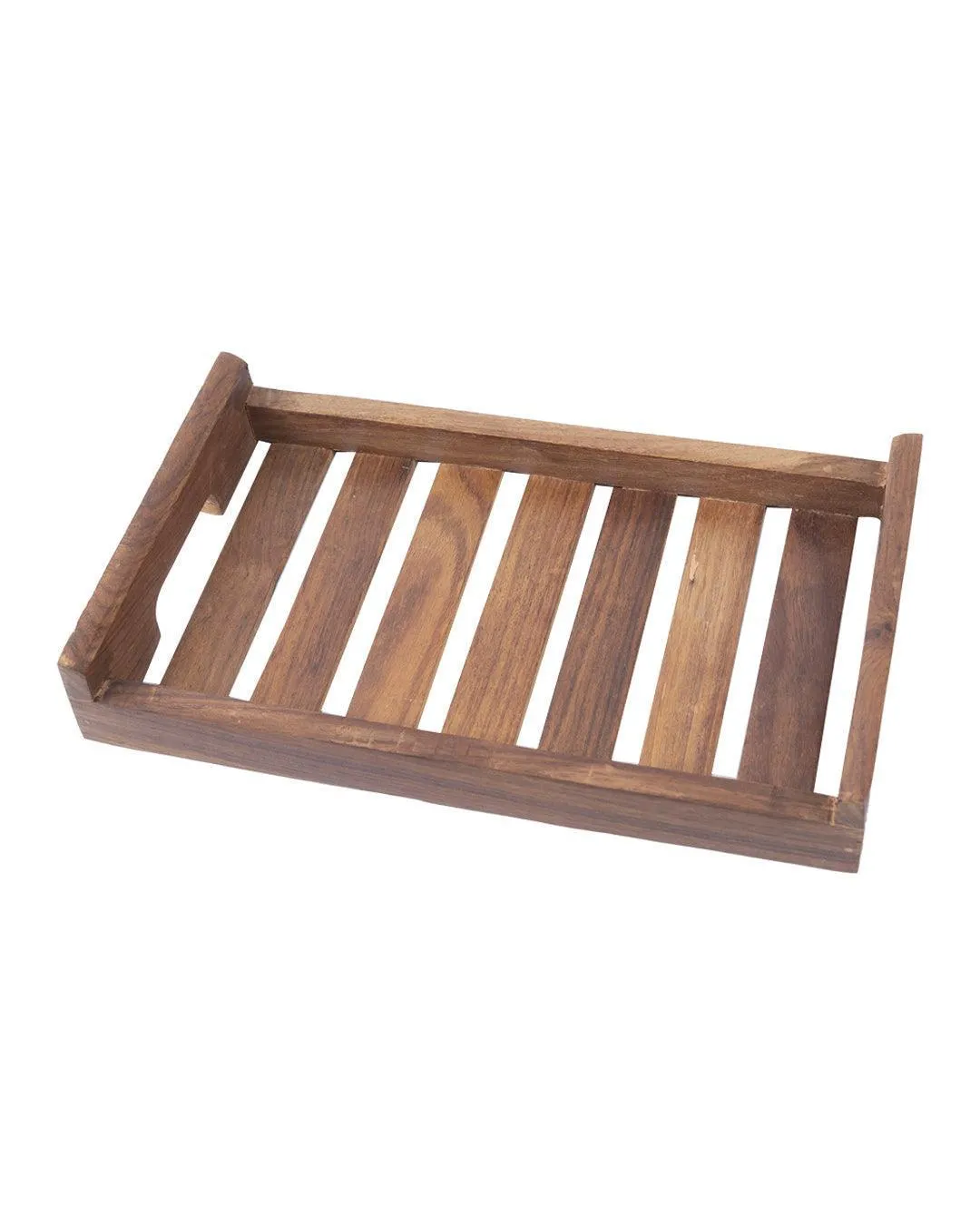 Sheesham Wood Handcrafted Small Serving Tray - Detailed Feature View 2