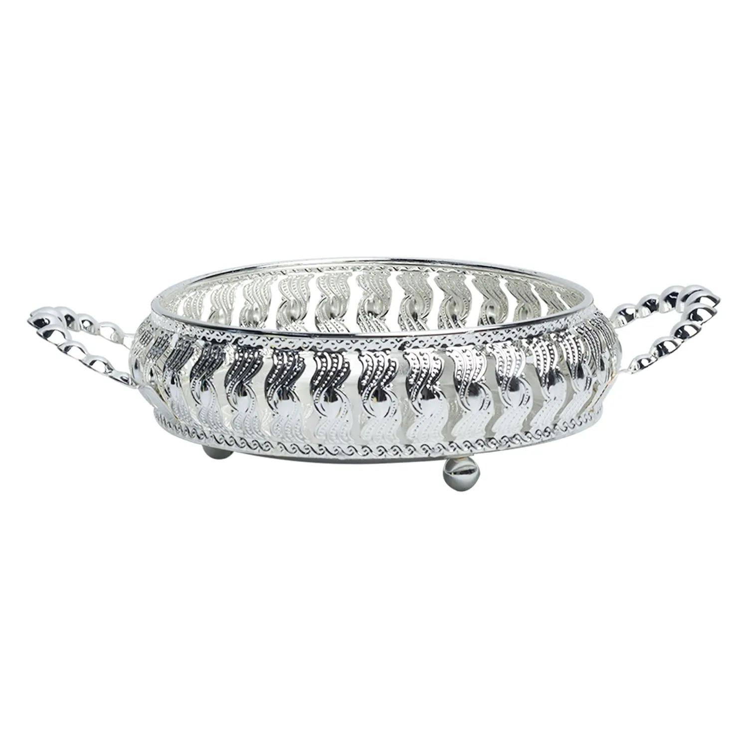 Silver Decorative Basket - Detailed Feature View 2