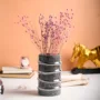 Premium Silver Edge + Ribbed Vase - Buy Online at Alikart
