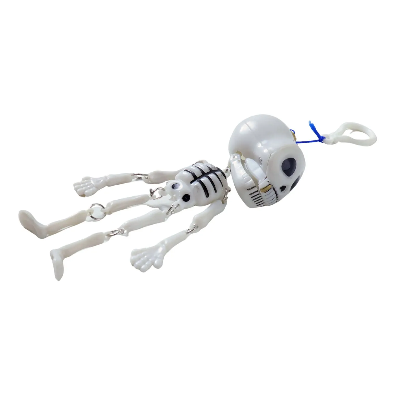 Skeleton Doll Keychain – Fun Hanging Clip-On Bag Charm - Detailed Feature View 4