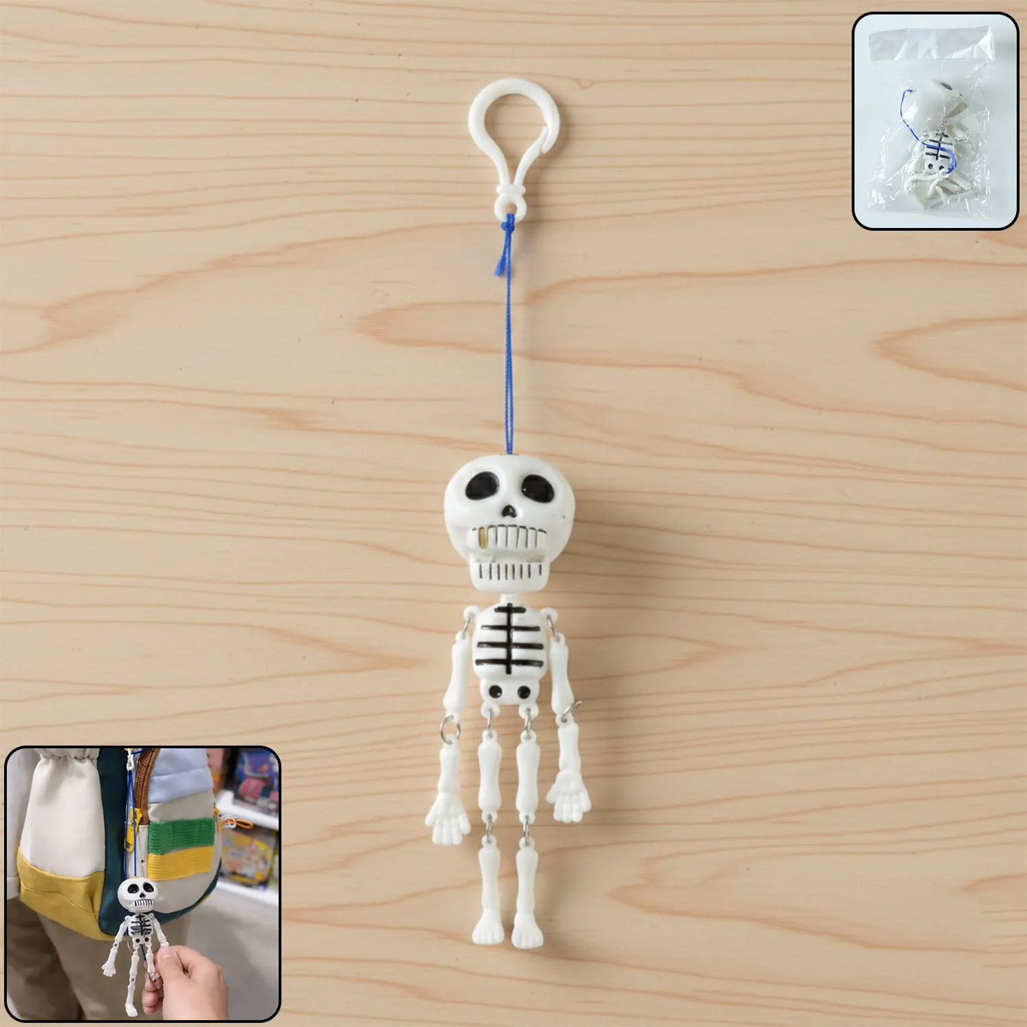 Premium Skeleton Doll Keychain – Fun Hanging Clip-On Bag Charm - Buy Online at Alikart