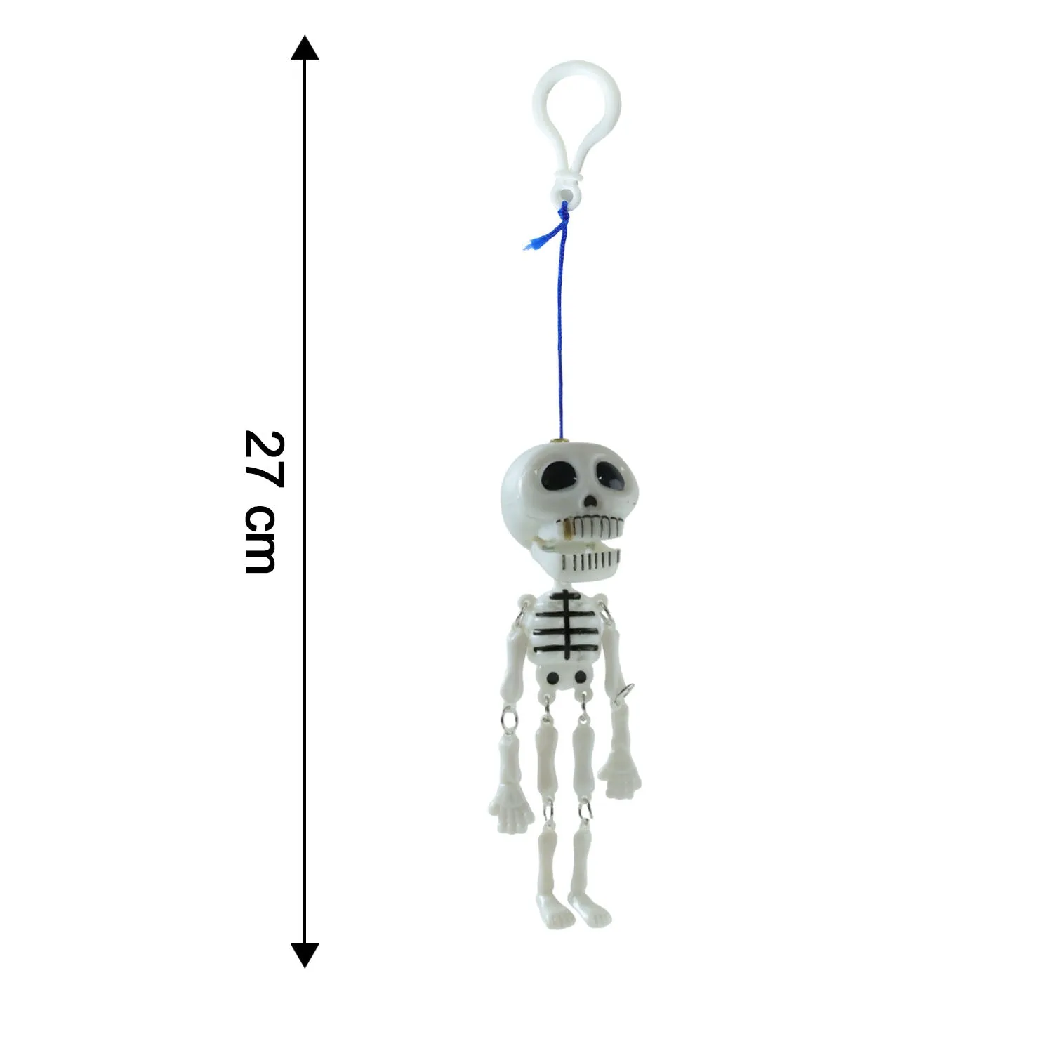Skeleton Doll Keychain – Fun Hanging Clip-On Bag Charm - Detailed Feature View 5