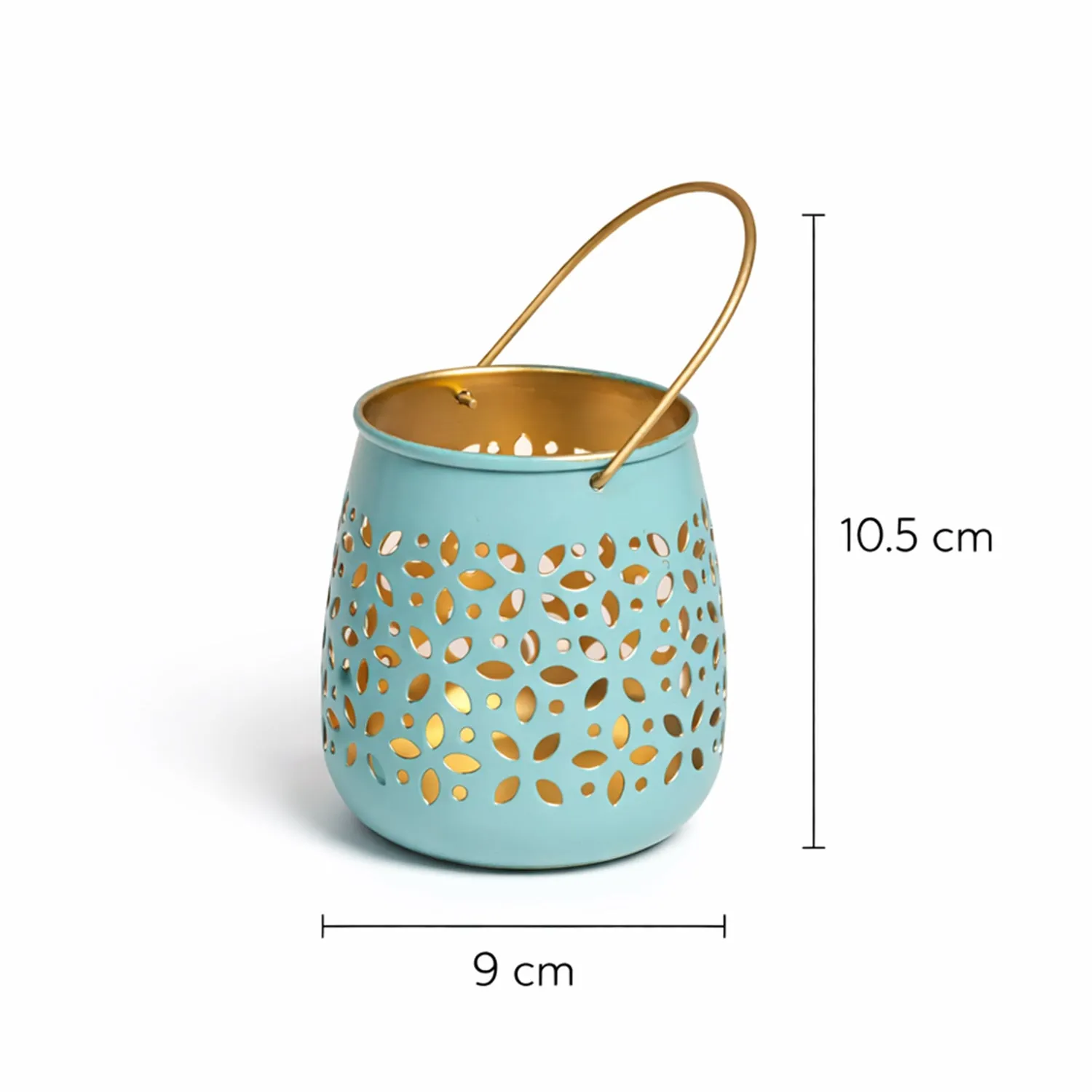 Skyblue Hanging Tealight Holder Set Of 2 - Detailed Feature View 4