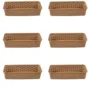 Premium Small Plastic Multipurpose Storage Basket ( Set Of 6, Solid Brown Colour) - Buy Online at Alikart