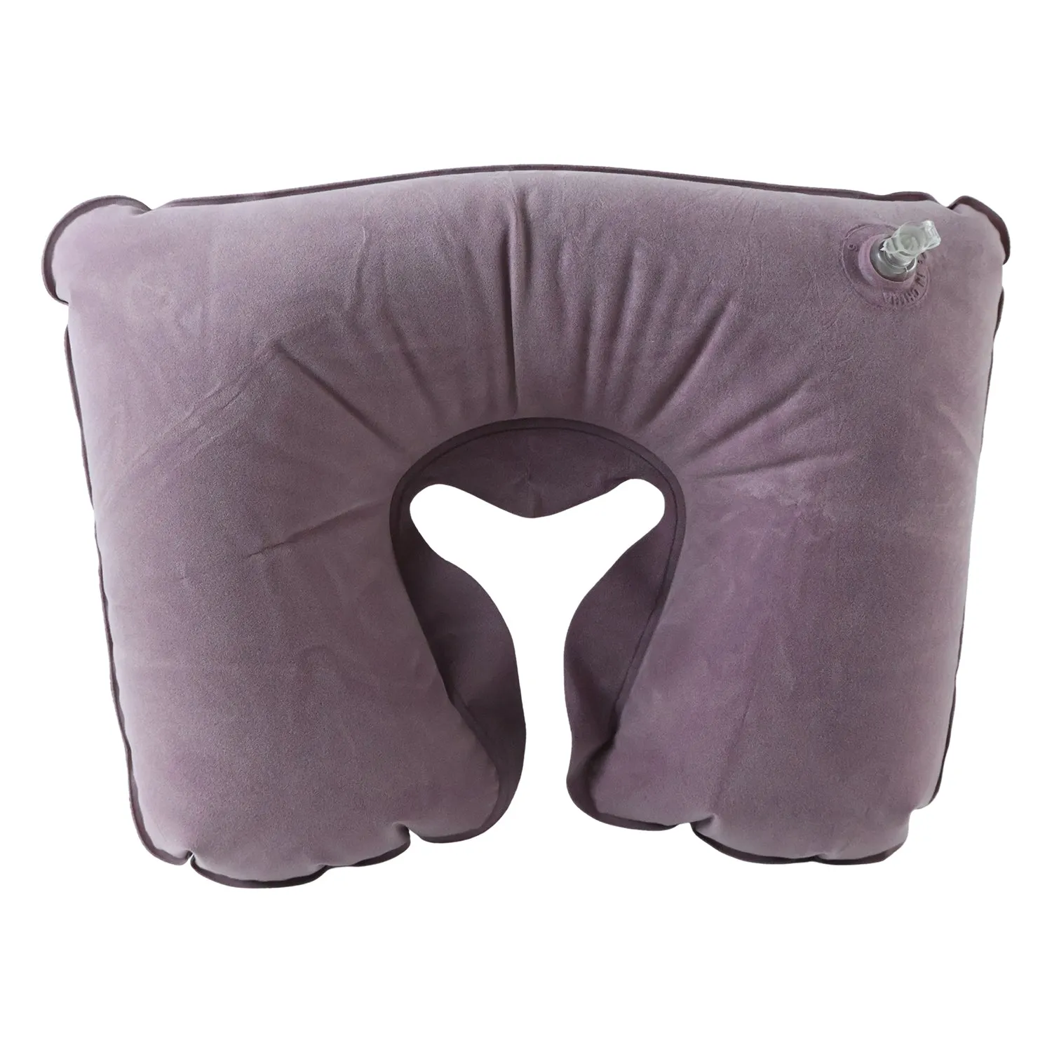 Inflatable U Shape Velvet Travel Neck Pillow for Flight Rest (1 Pc) - Detailed Feature View 4