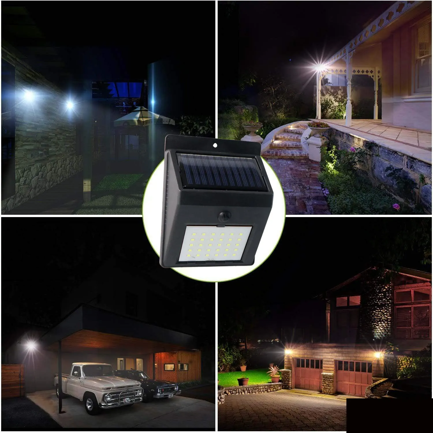Solar Powered LED Wall Light – Motion Sensor Outdoor Security Lamp - Detailed Feature View 5
