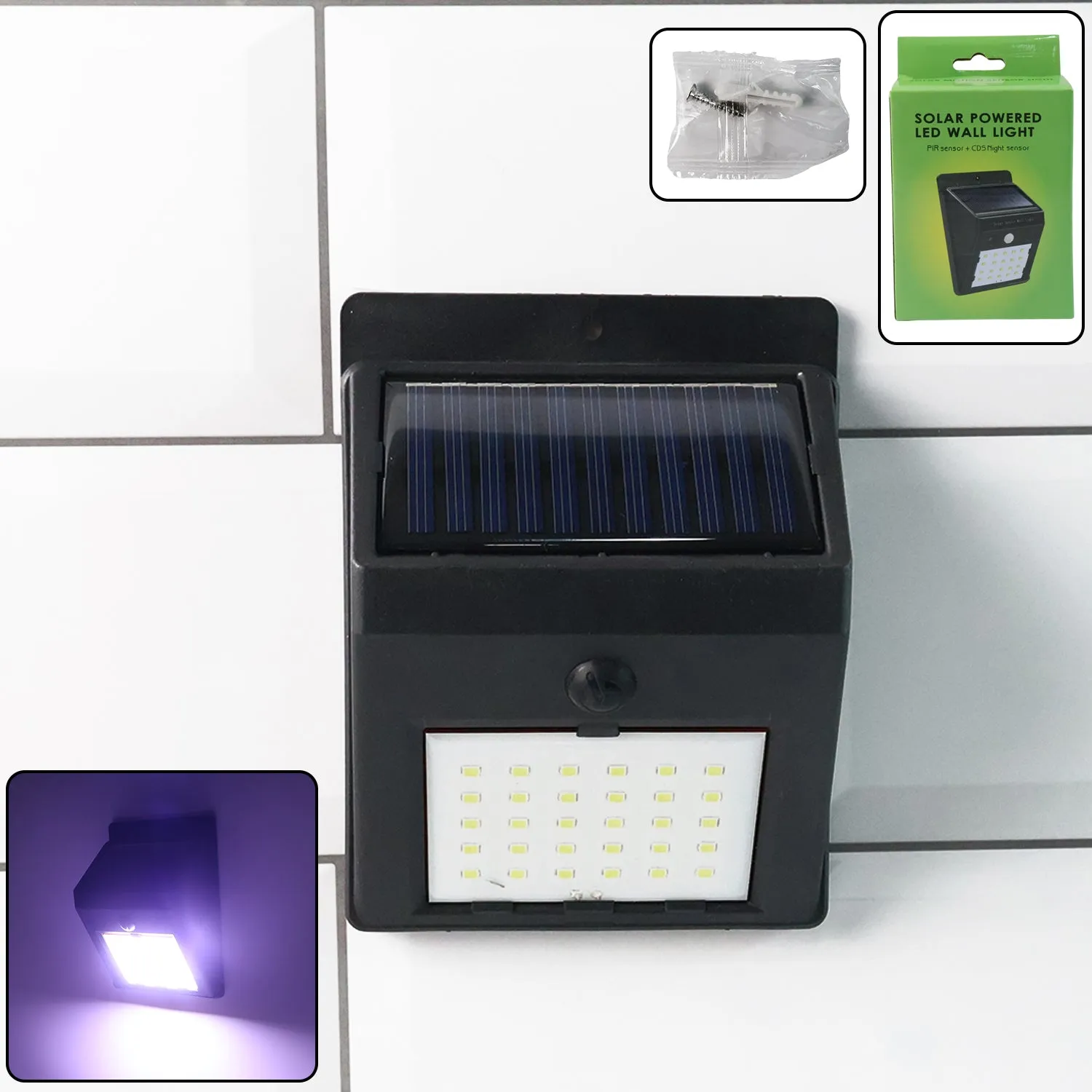 Premium Solar Powered LED Wall Light – Motion Sensor Outdoor Security Lamp - Buy Online at Alikart