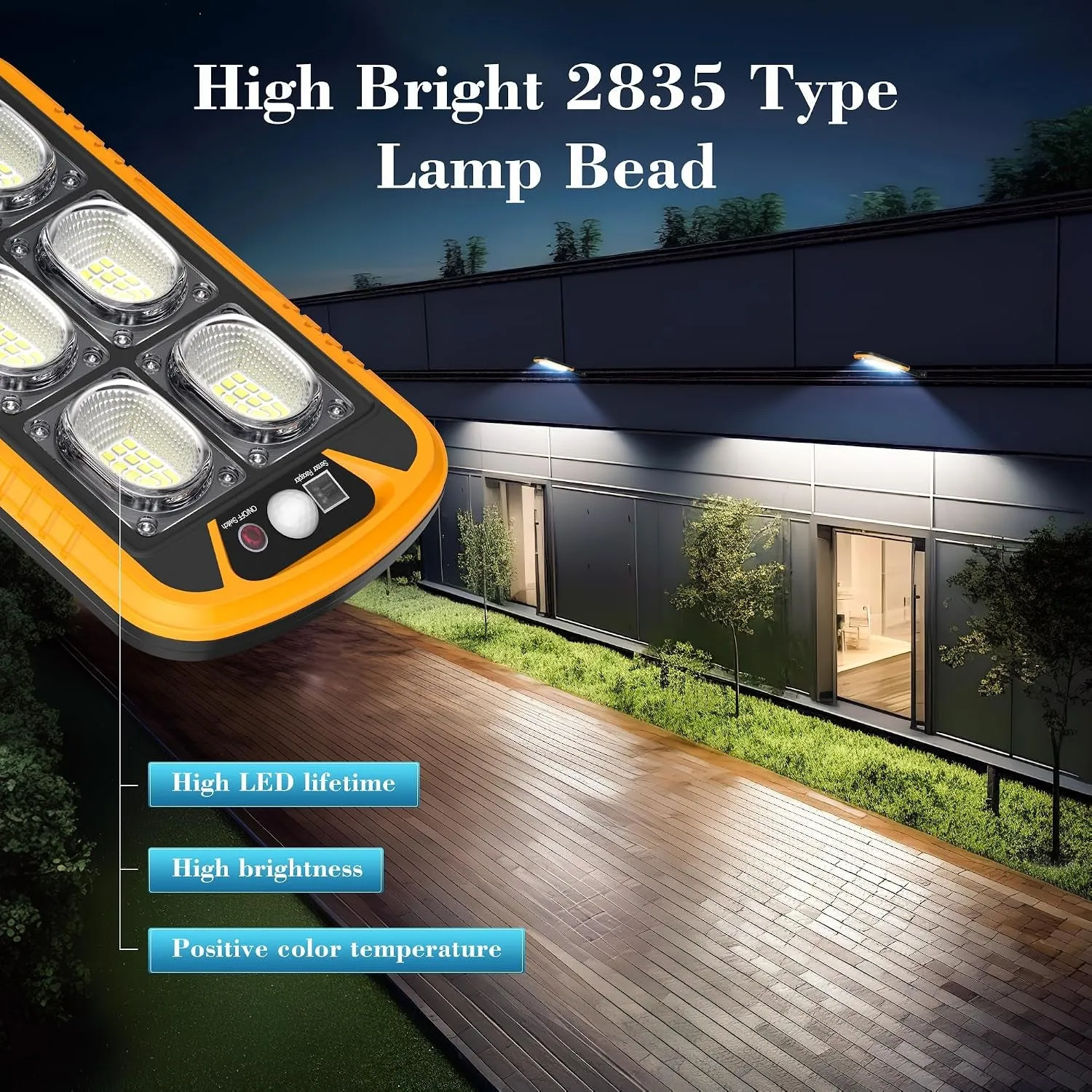 Solar LED Motion Sensor Wall Light with Remote Waterproof Outdoor (1 Set) - Detailed Feature View 8