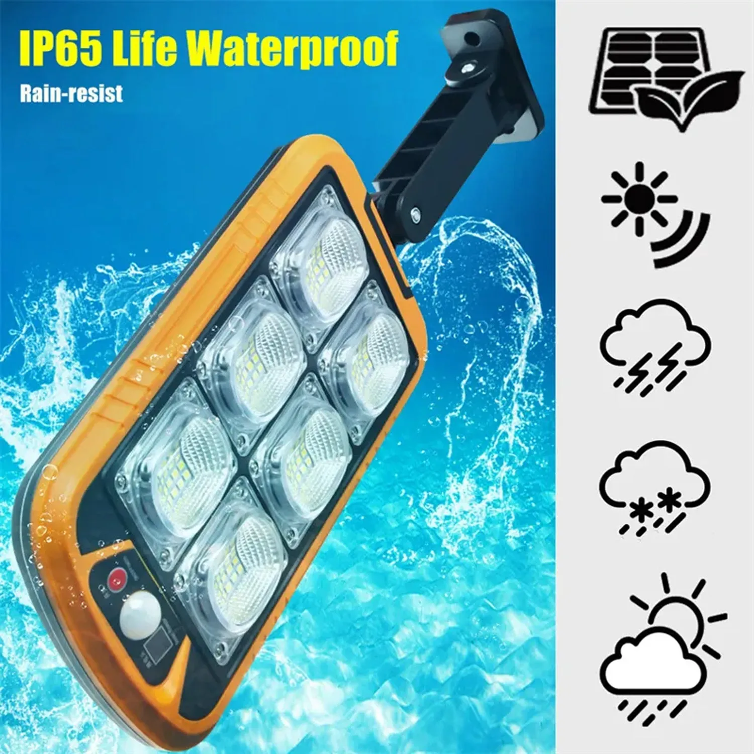 Solar LED Motion Sensor Wall Light with Remote Waterproof Outdoor (1 Set) - Detailed Feature View 6