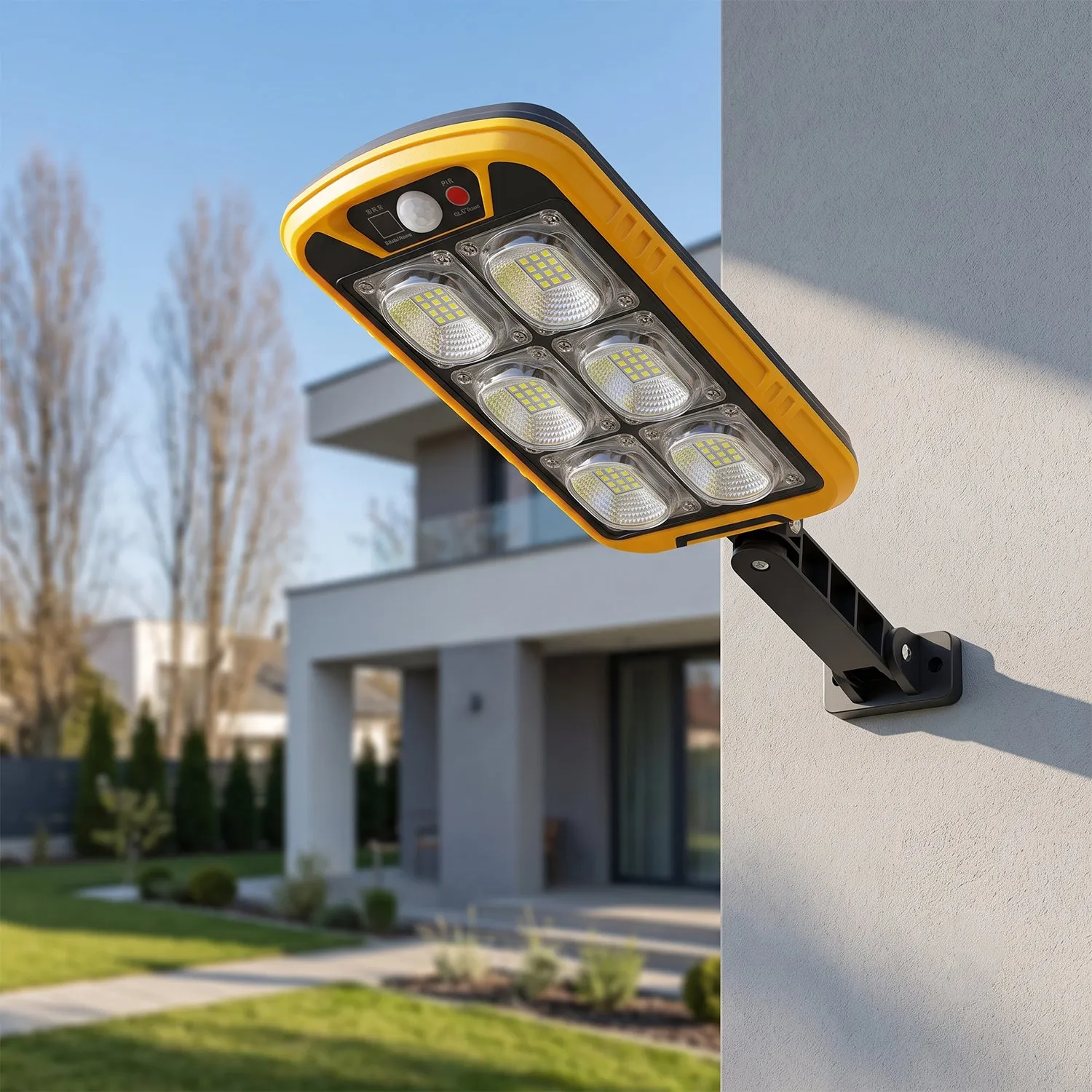 Solar LED Motion Sensor Wall Light with Remote Waterproof Outdoor (1 Set) - Detailed Feature View 7