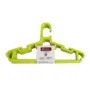 Premium Solid Hangers, Green, Plastic, Set of 5 - Buy Online at Alikart