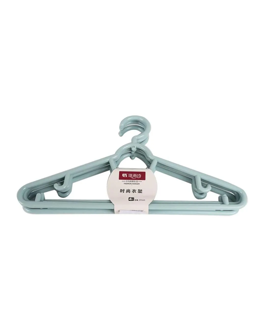 Solid Hangers, Turquoise, Plastic, Set of 4 - Detailed Feature View 6