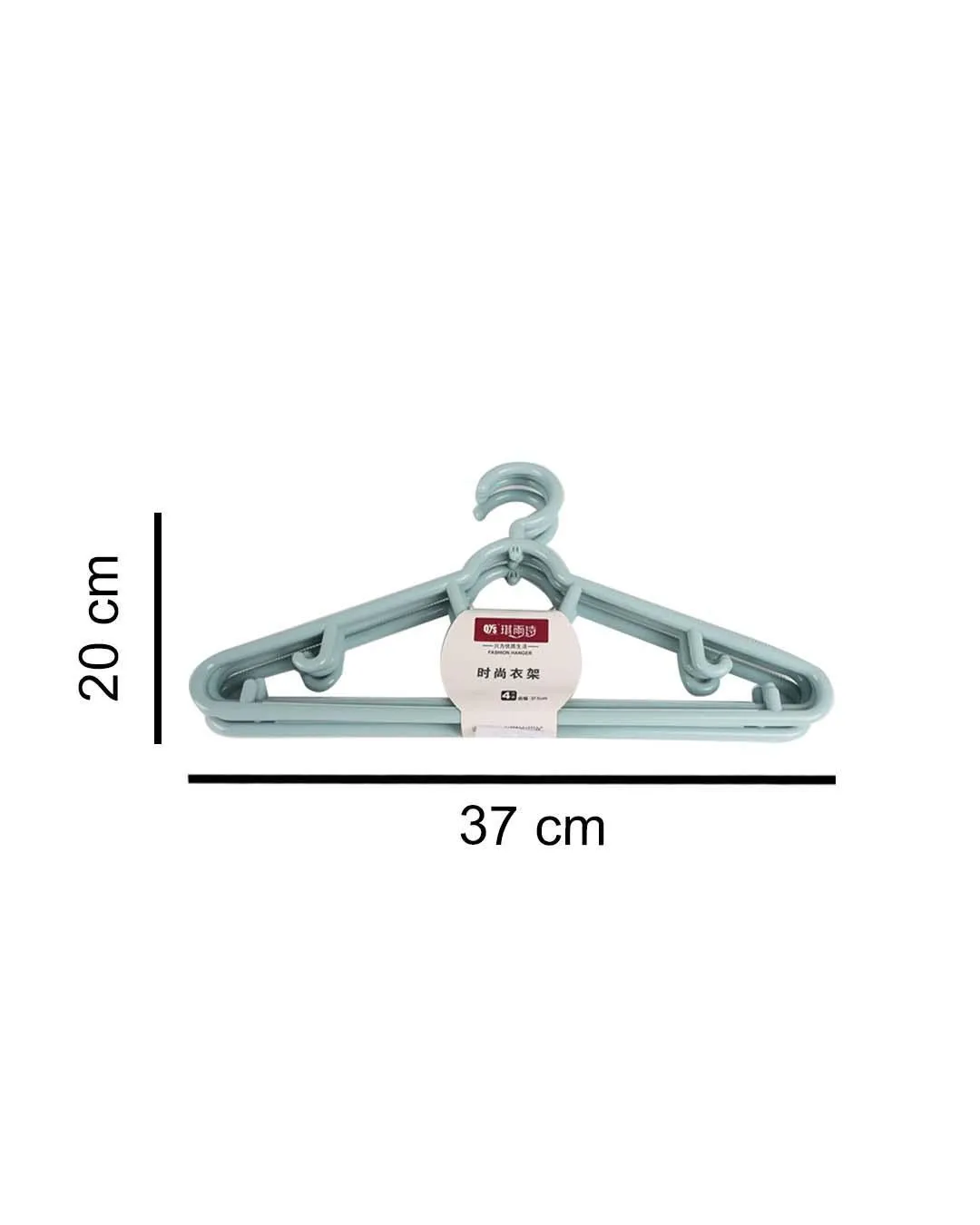 Solid Hangers, Turquoise, Plastic, Set of 4 - Detailed Feature View 7