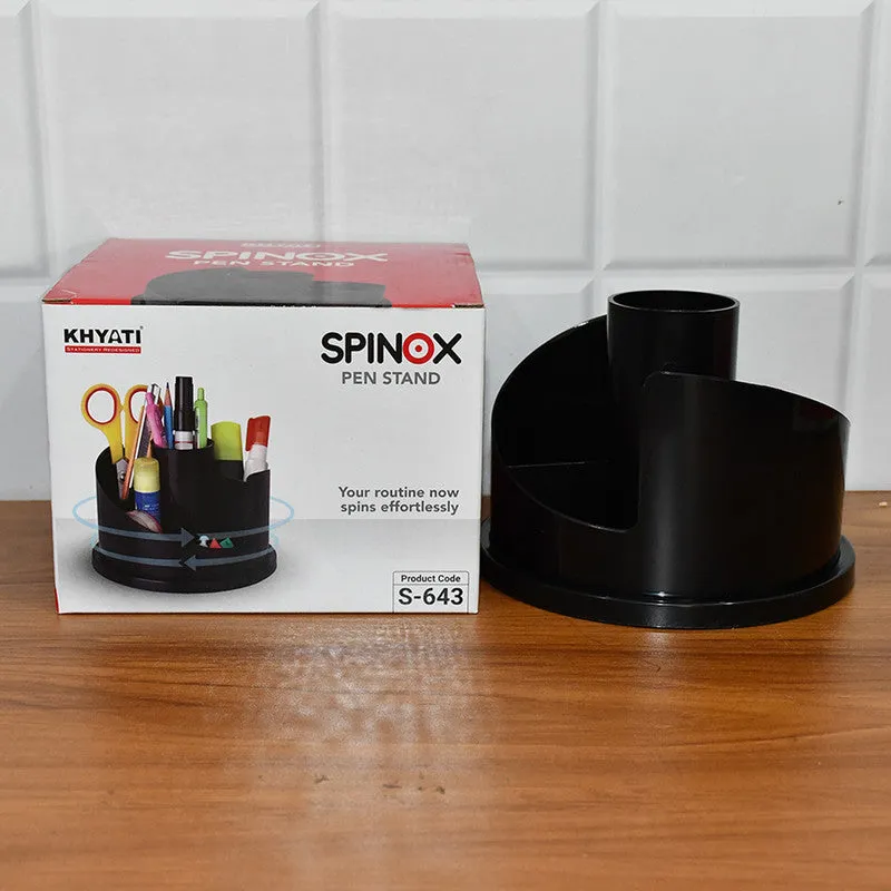 Rotating Pen Stand – 360° Multi-Compartment Desk Organizer - Detailed Feature View 6