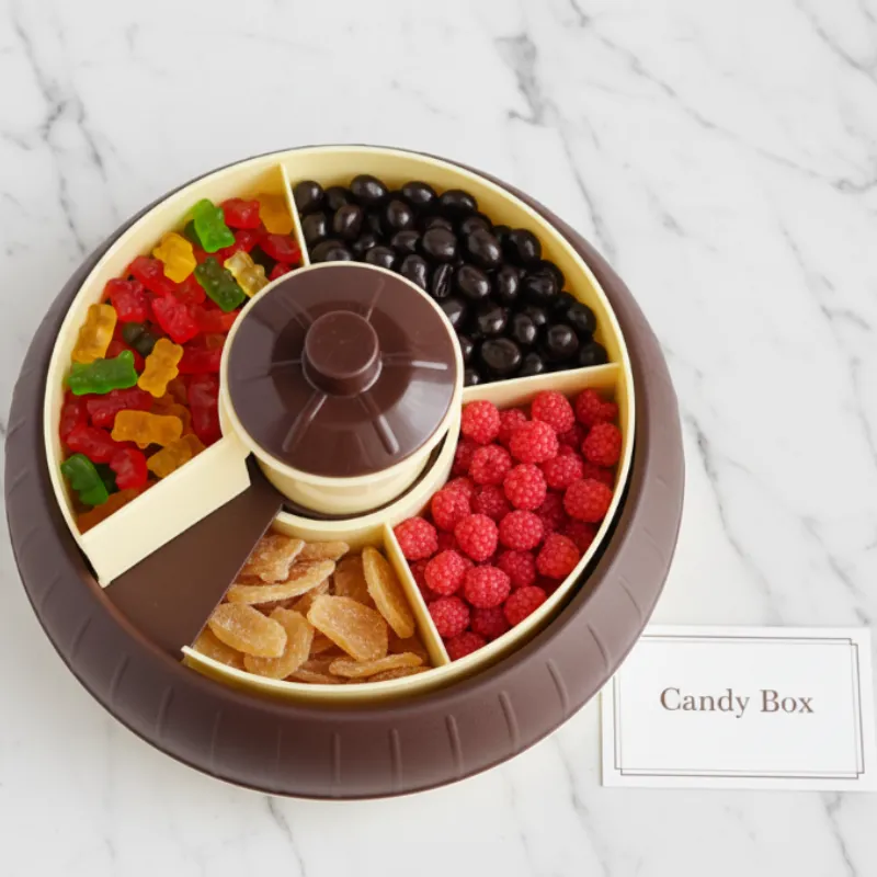 Spiral Multipurpose Candy Box – Rotating Dry Fruit & Snack Storage Organizer | Plastic Serving Box (Random Color-Pack of 1) - Detailed Feature View 2
