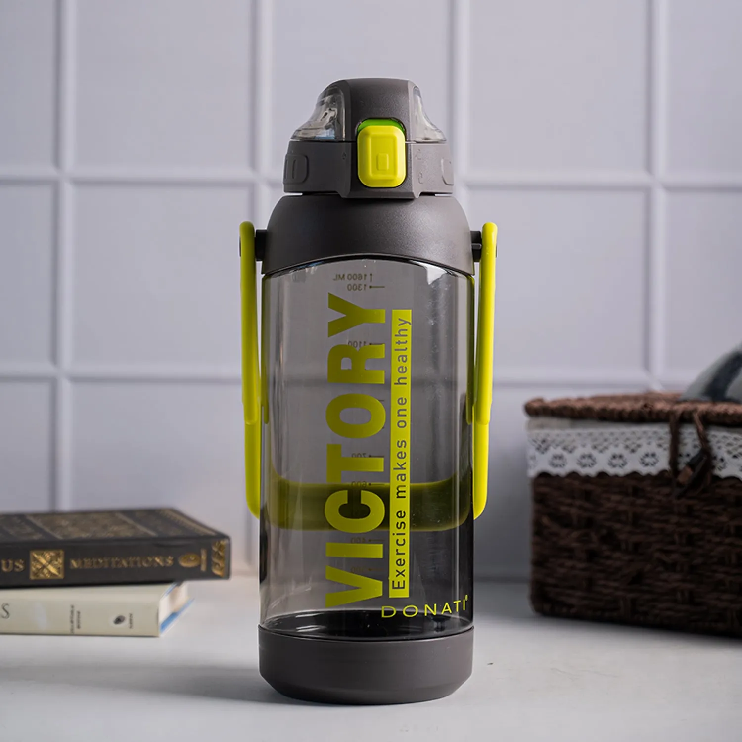 Premium Sports Plastic Drinking Big Capacity Straw Type Bottle - 1600Ml - Buy Online at Alikart