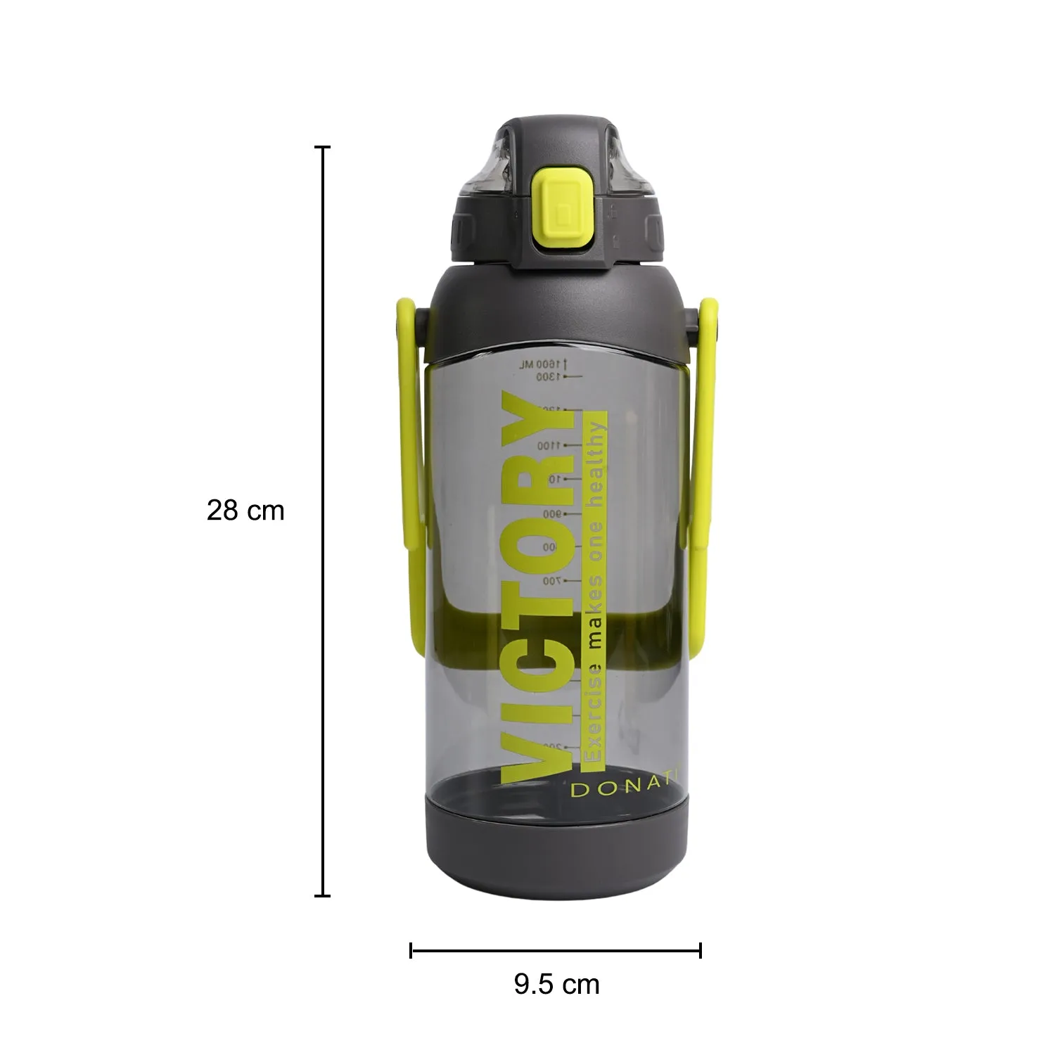Sports Plastic Drinking Big Capacity Straw Type Bottle - 1600Ml - Detailed Feature View 5