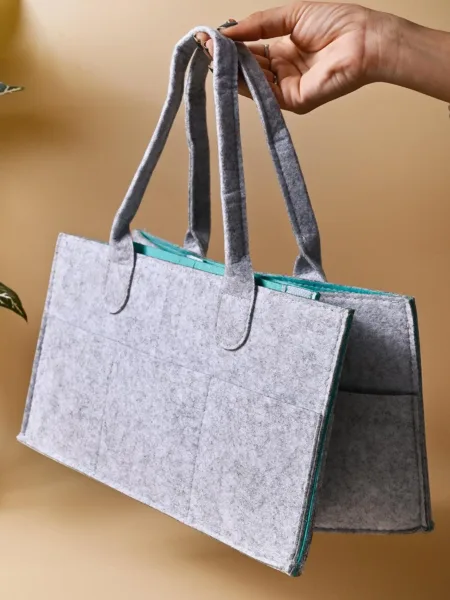 Square Felt Home Storage Organizer – 34X24X18Cm